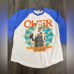Vintage Cher Farewell Living Proof Tour 2002 Raglan Shirt  Music - Rare
